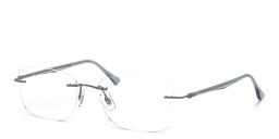 Ray-Ban Optics Rimless Rectangle Eyeglasses in Gunmetal – Product Photo 2