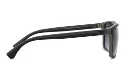 Emporio Armani Square Sunglasses in Rubber Black & Grey – Product Photo 3