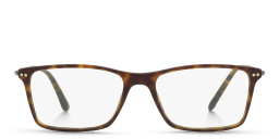 GIORGIO ARMANI Wide Rectangle Eyeglasses in Matte Dark Havana – Product Photo 1