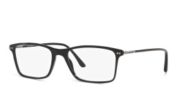 GIORGIO ARMANI Wide Rectangle Eyeglasses in Black – Product Photo 2