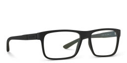 GIORGIO ARMANI Rectangle Eyeglasses in Black Rubber – Product Photo 4