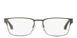 Emporio Armani Wide Rectangle Eyeglasses in Matte Gunmetal – Product Photo 1