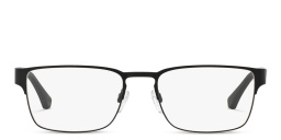 Emporio Armani Wide Rectangle Eyeglasses in Black – Product Photo 1