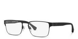 Emporio Armani Wide Rectangle Eyeglasses in Black – Product Photo 2