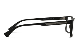 Emporio Armani Rectangle Eyeglasses in Rubber Black – Product Photo 3