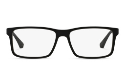 Emporio Armani Rectangle Eyeglasses in Black – Product Photo 1