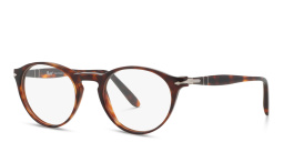 Shop PERSOL Round Eyeglasses in Havana online.