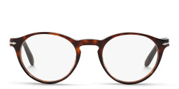 Shop PERSOL Round Eyeglasses in Brown online.