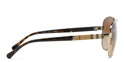 BURBERRY Pilot Sunglasses in Light Gold – Product Photo 3