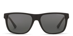 Shop Emporio Armani Square Sunglasses in Matte Black online.