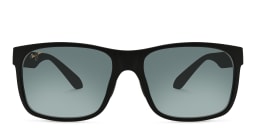 Shop Maui Jim Red Sands Rectangle Sunglasses in Black online.