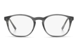 Shop GIORGIO ARMANI Round Eyeglasses in Grey online.