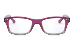 Shop Ray-Ban Junior Kids Wide Rectangle Eyeglasses in Pink online.