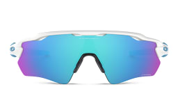 Shop Oakley Radar EV Path Half-Rim Mask Sunglasses in Polished White online.