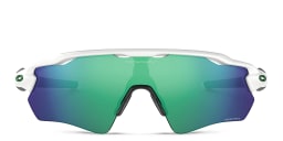 Shop Oakley Radar EV Path Half-Rim Mask Sunglasses in Polished White online.