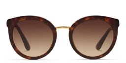 Shop Dolce & Gabbana Round Sunglasses in Havana online.