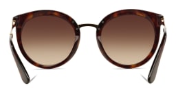 Shop Dolce & Gabbana Round Sunglasses in Havana online.