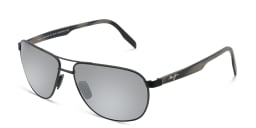 Shop Maui Jim Castles Unisex Aviator Sunglasses in Black online.