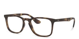 Shop Ray-Ban Unisex Square Eyeglasses in Havana online.