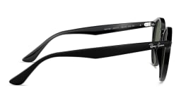 Shop Ray-Ban Unisex Round Sunglasses in Black online.