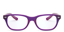 Shop Ray-Ban Junior Optics Kids Square Eyeglasses in Purple online.