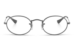Shop Ray-Ban Unisex Oval Eyeglasses in Gunmetal online.