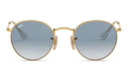 Shop Ray-Ban Round Sunglasses in Metal in Gold online.