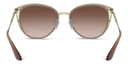 Shop BVLGARI Panthos Sunglasses in Brown/Pale Gold online.