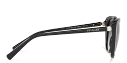 Shop BVLGARI Cat Eye Sunglasses in Black online.
