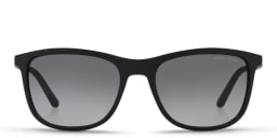 Shop GIORGIO ARMANI Square Sunglasses in Matte Black online.