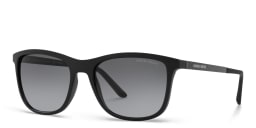 Shop GIORGIO ARMANI Square Sunglasses in Matte Black online.
