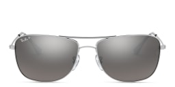 Shop Ray-Ban Unisex Square Sunglasses in Silver online.