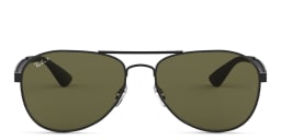 Shop Ray-Ban Unisex Aviator Sunglasses in Black online.