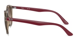 Shop Ray-Ban Junior Kids Panthos Sunglasses in Transparent Brown online.