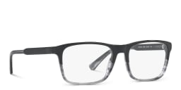 Shop Emporio Armani Rectangle Eyeglasses in Black online.