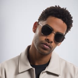 Shop GIORGIO ARMANI Square Sunglasses in Silver online.