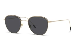 Shop GIORGIO ARMANI Square Sunglasses in Gold online.