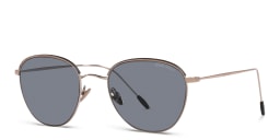 Shop GIORGIO ARMANI Square Sunglasses in Gold online.