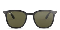 Shop Ray-Ban Unisex Square Sunglasses in Black online.