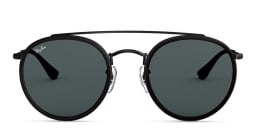 Shop Ray-Ban Unisex Round Sunglasses in Black online.