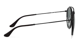 Shop Ray-Ban Round Double Bridge Sunglasses in Black online.