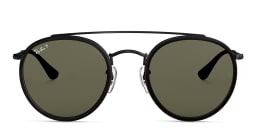 Shop Ray-Ban Unisex Round Sunglasses in Black online.