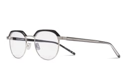 Shop SAINT LAURENT Unisex Round Eyeglasses in Black online.