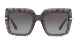 Shop Dolce & Gabbana Square Sunglasses in Transparent Grey online.