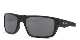 Shop Oakley DROP POINT Rectangle Sunglasses in Polished Black online.