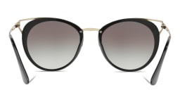 Shop PRADA Round Sunglasses in Black online.