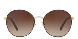 Shop BURBERRY Round Sunglasses in Black online.