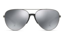تسوق نظارات شمسية بايلوت بشعار العلامة امبوريو أرماني بلون Matte Gunmetal أونلاين.