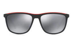 تسوق نظارة شمسية مستطيلة امبوريو أرماني بلون Matte Black أونلاين.