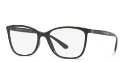 Shop Dolce & Gabbana Rectangle Eyeglasses in Black online.